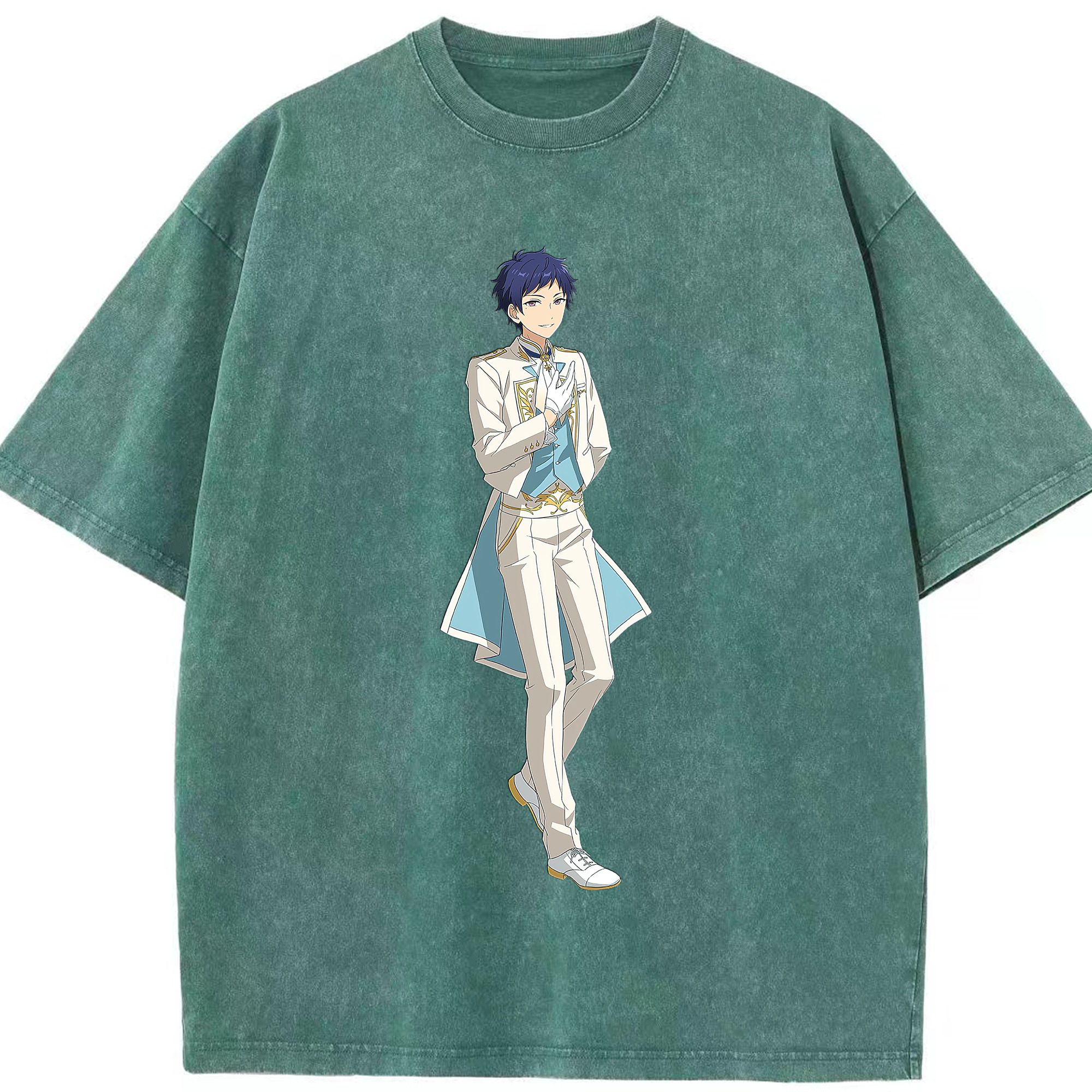 （画像用） あんさんぶるスターズ! Ensemble Stars 綿100% ヴィンテージ風 半袖Tシャツ（フロントプリント）
